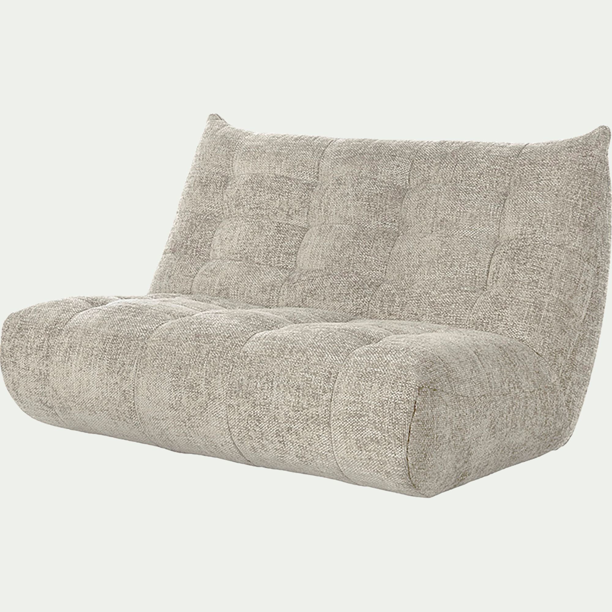 SCALO - Canapé 3 places fixe en tissu chenille - beige roucas