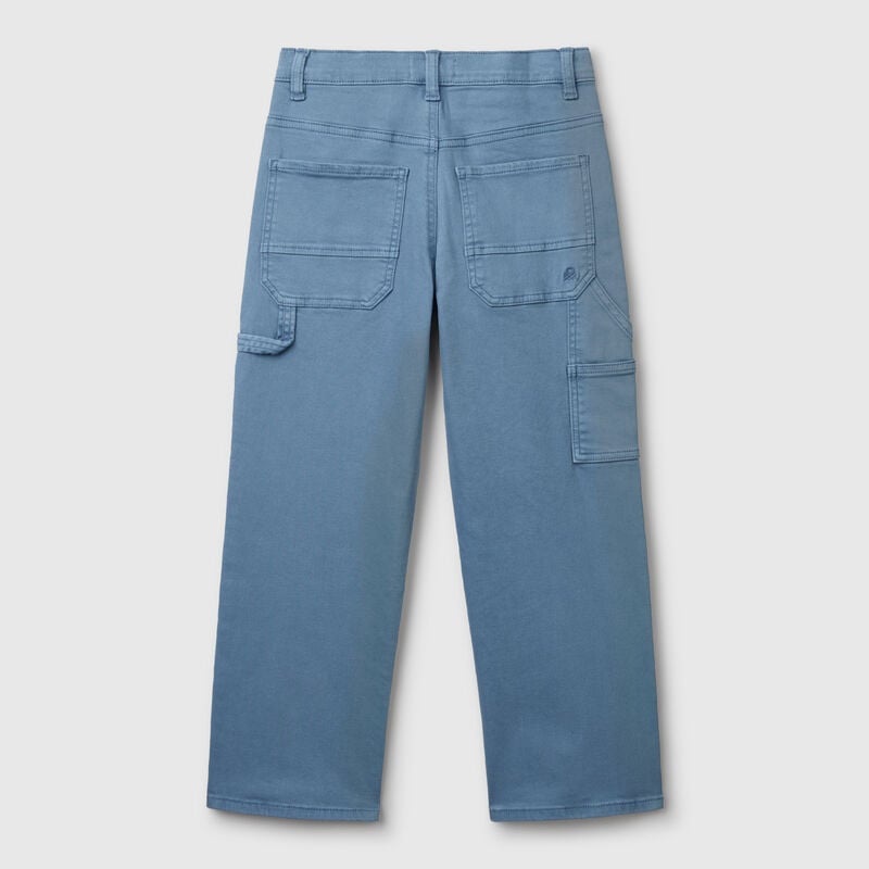 Denim look trousers