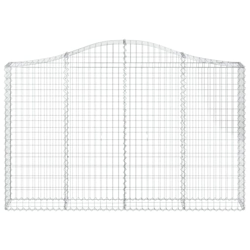 NNEVL Arched Gabion Basket 200x30x120/140 cm Galvanised Iron