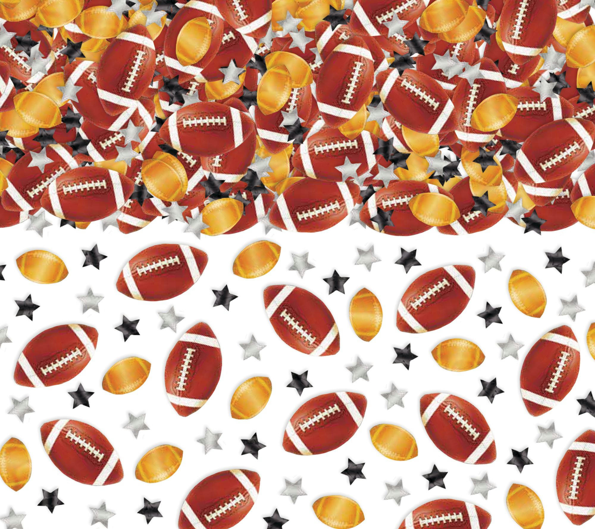 Footballs and Stars Confetti