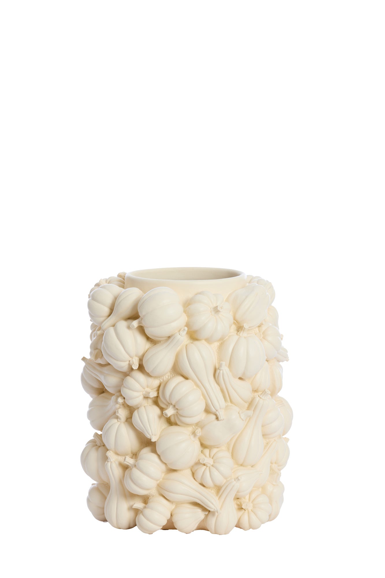 Light & Living kleine vaas PUMPKIN mat crème – Ø27,5x33 cm