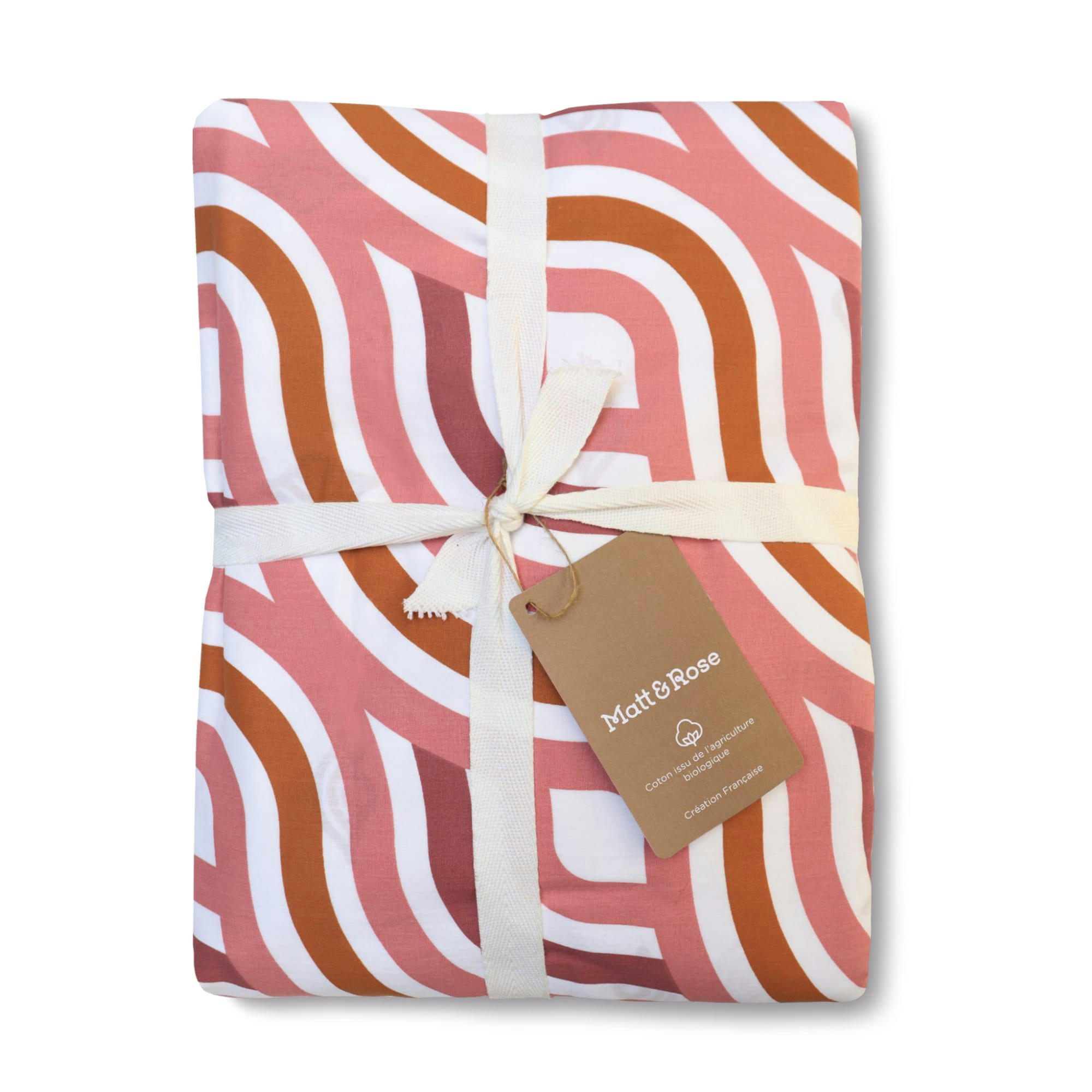 INFINI - Parure de lit imprimée en percale de coton BIO  240x220 cm