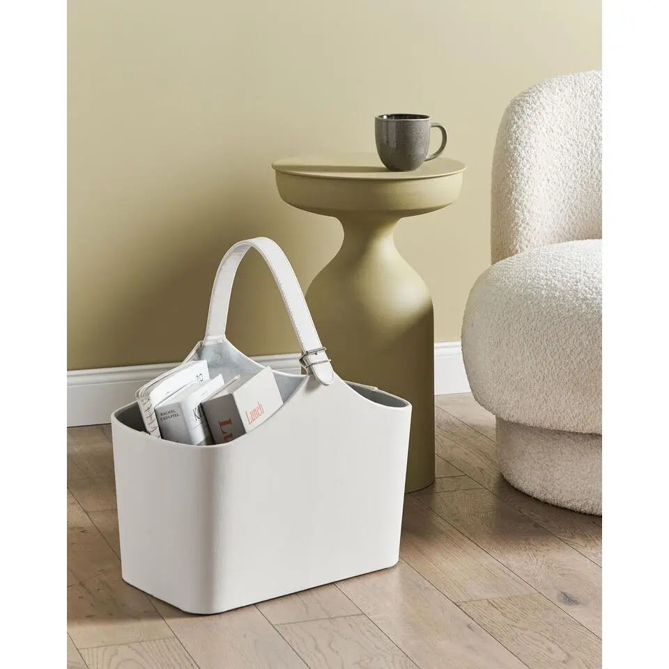 ELAM - Opbergmand - Lichtgrijs - Kunstleer