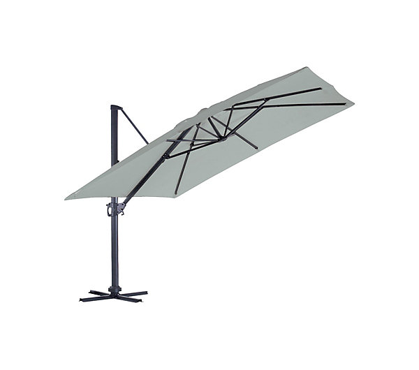 Parasol en Aluminium à Pied Déporté de 3 x 3 m (3 m - Ecru)