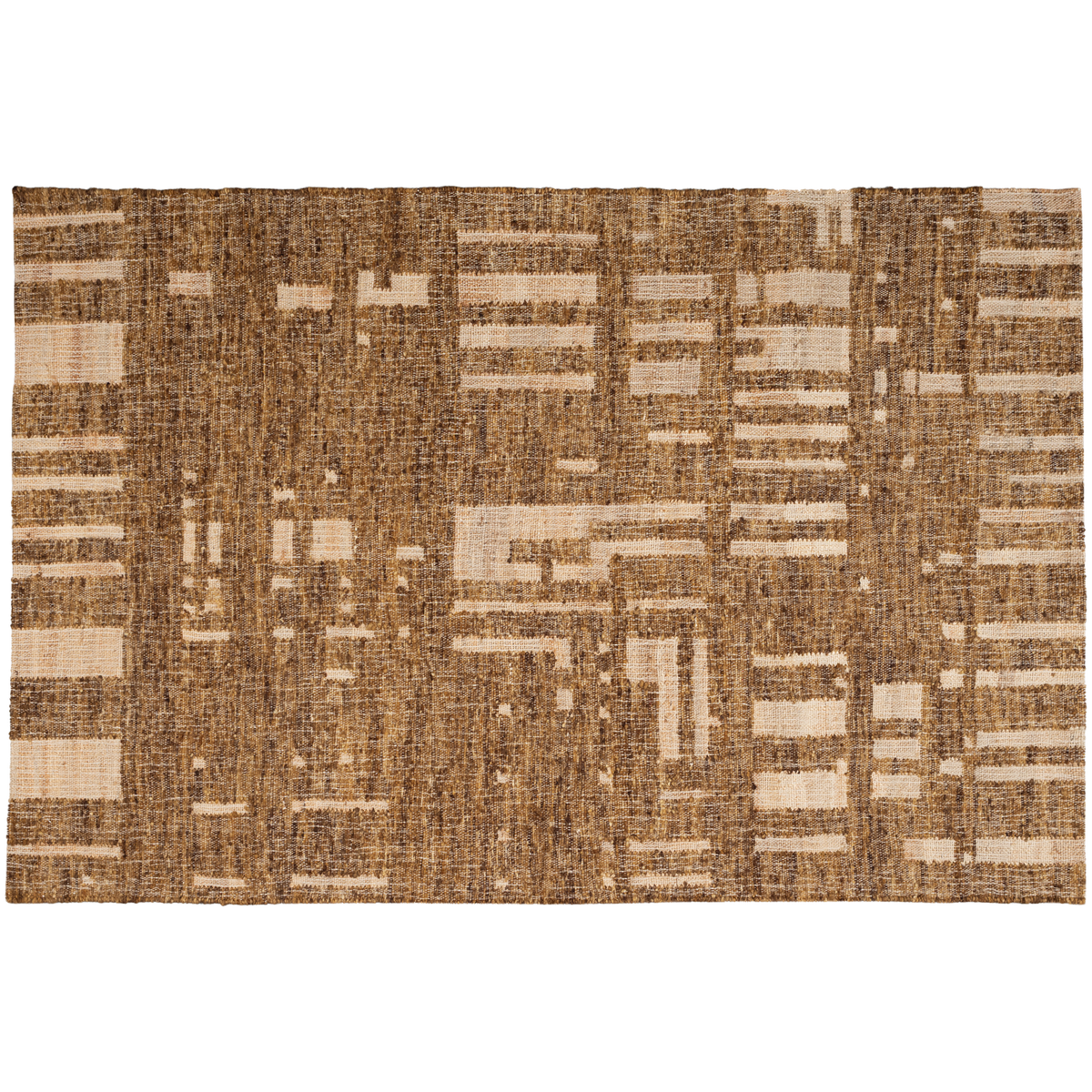 WOOOD handgeweven vloerkleed Ian - Wol - Bruin 170x240 cm