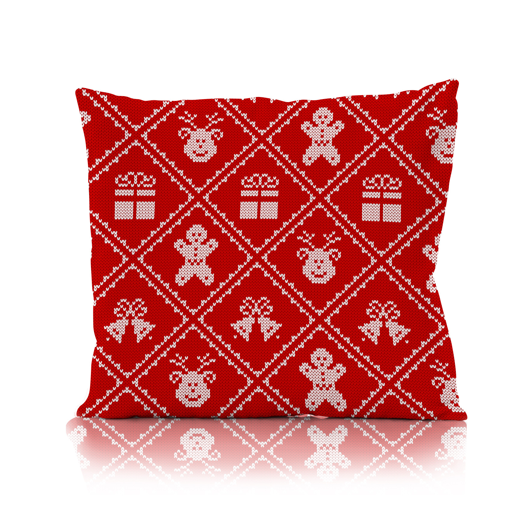 Świąteczna poszewka na poduszkę HOLLY JOLLY 45x45 zimowe dzwoneczki