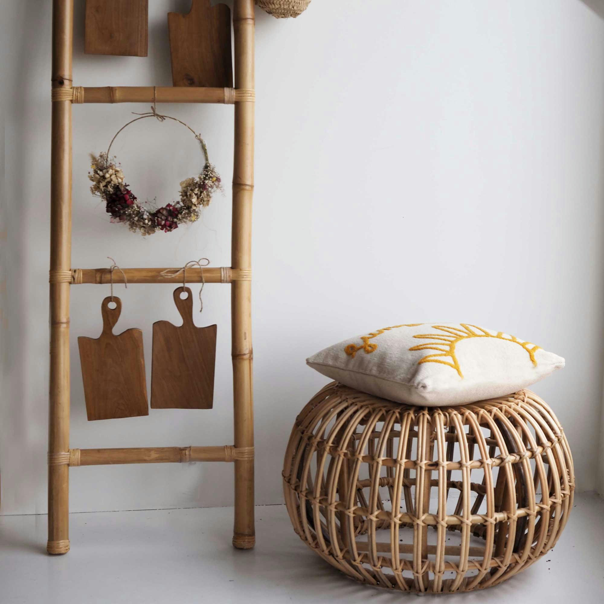 DONAT - Pouf en rotin ovale D69