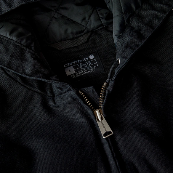 Thermojacke, L, aus gewaschenem Duck-Material, Black