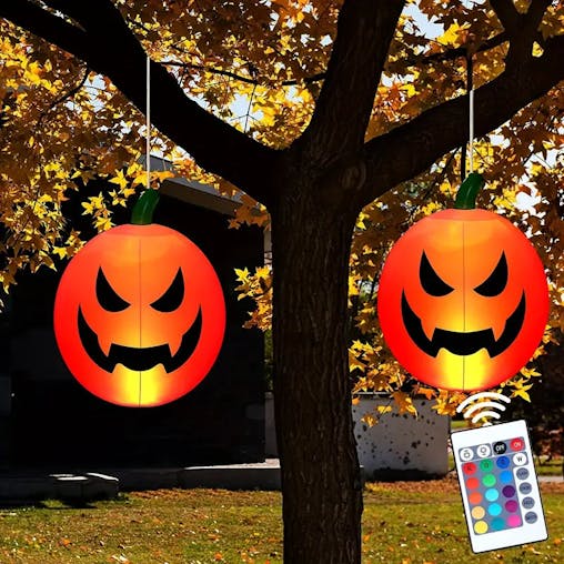 NNETM Remote Glow: Illuminated Inflatable Pumpkin
