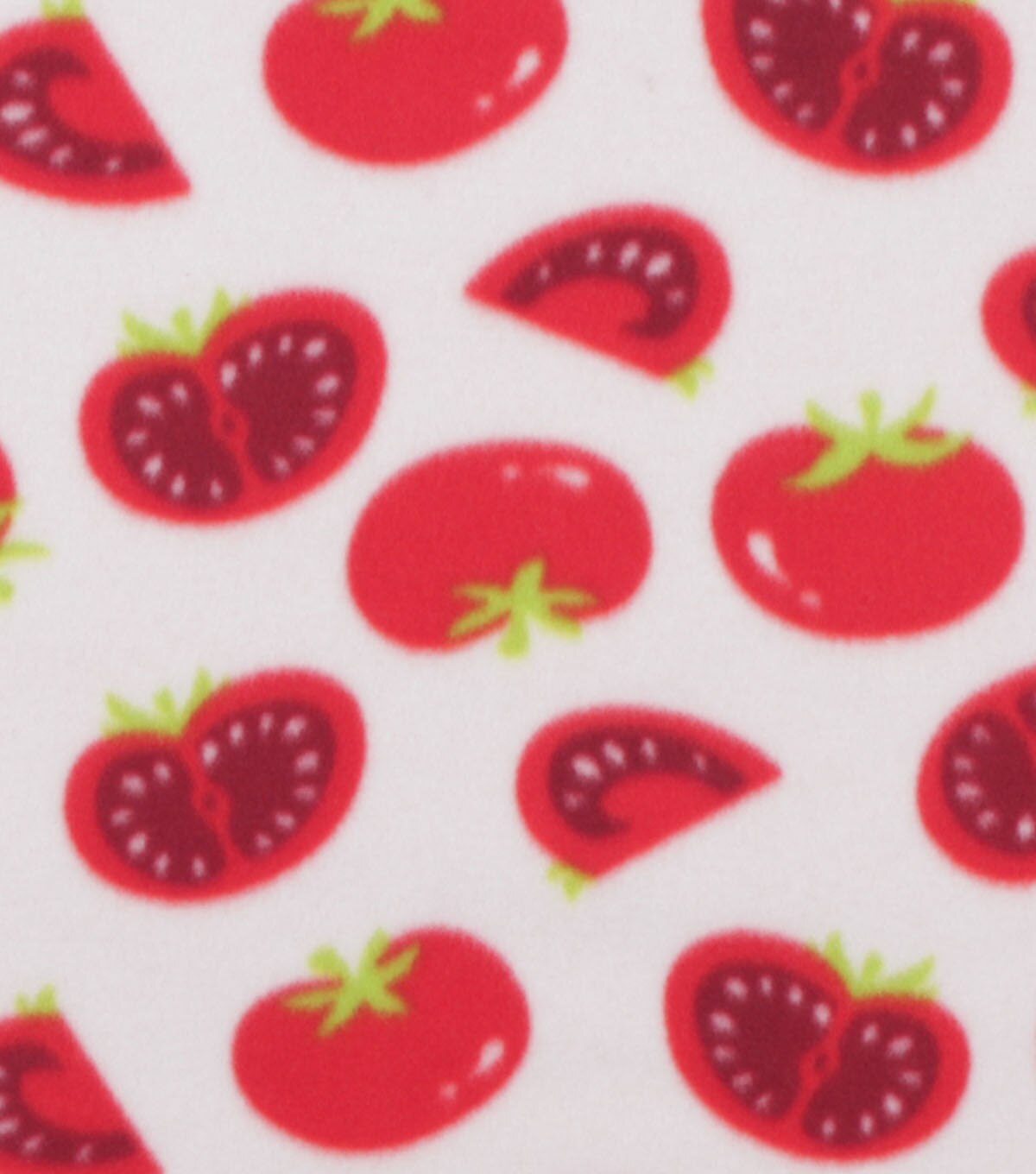 Tomatoes on White Blizzard Fleece Fabric