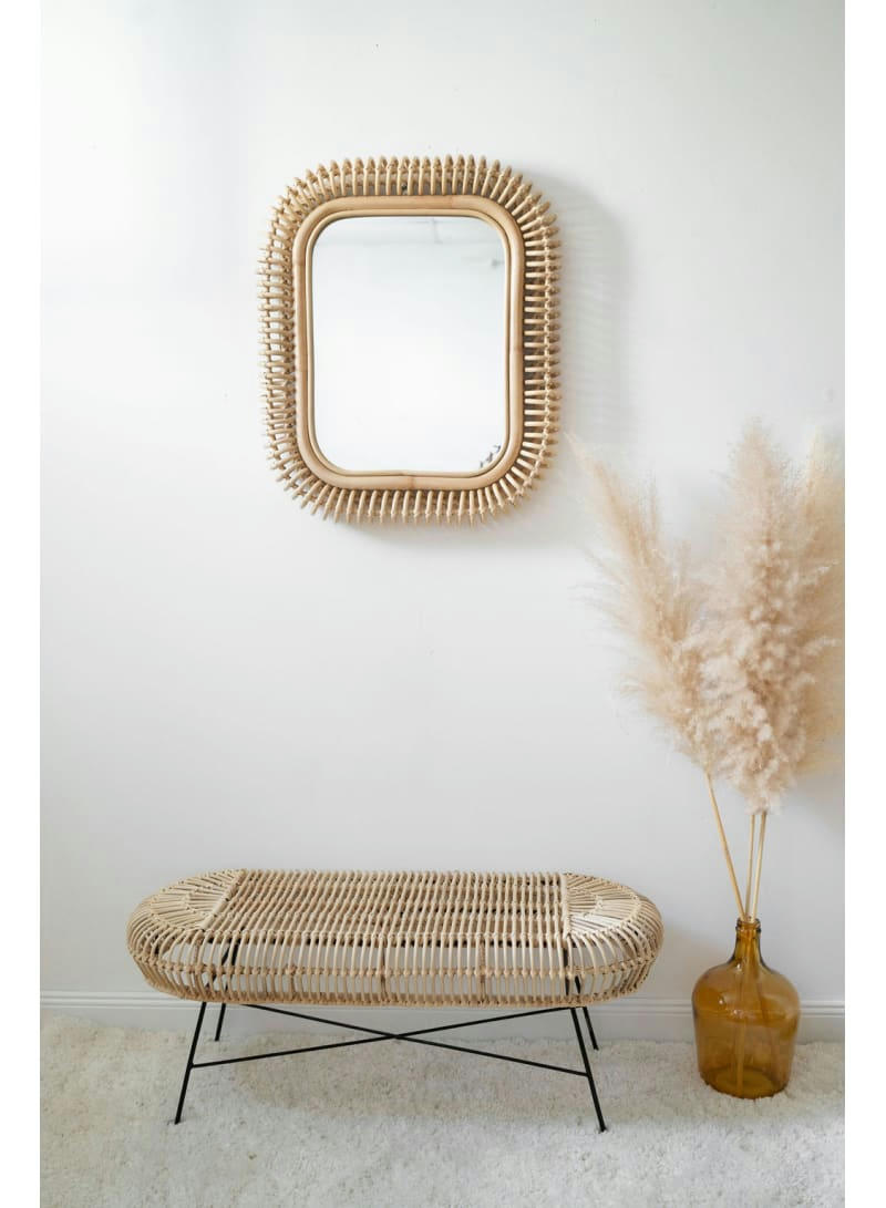 JAVA - Banc enfant rotin et métal