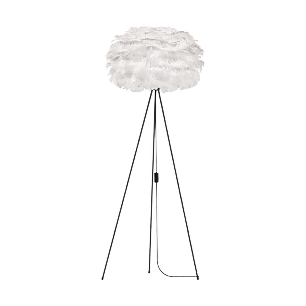 Umage Eos large vloerlamp white - met tripod zwart - Ø 65 cm