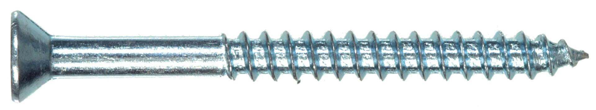 Hillman Flat Head Wood Screws, Unthreaded Shank, #8 x 1-1/2-in, Zinc, Assorted Pack Sizes