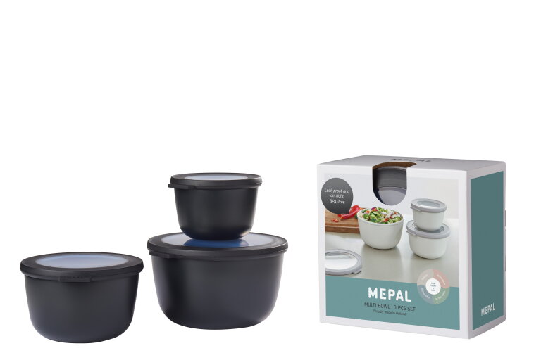 Multikom Cirqula 3-delige set (500 1000 2000) - Nordic black