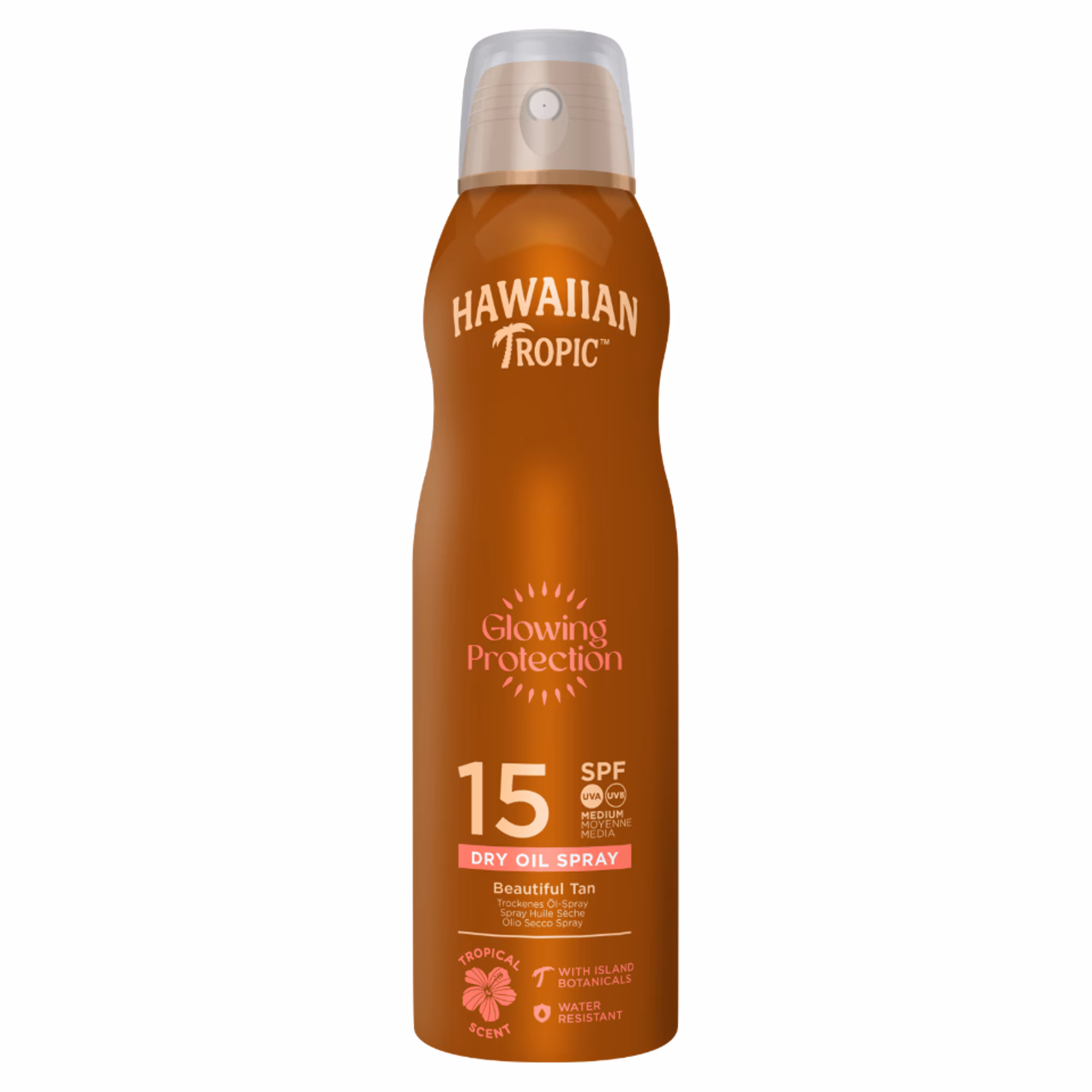 HAWAIIAN TROPICBrume huile solaire argan glowing protection spf15