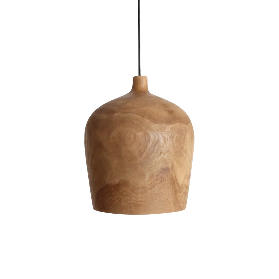 Raw materials hanglamp Sirocco bottle - teakhout - 25x25x28 cm