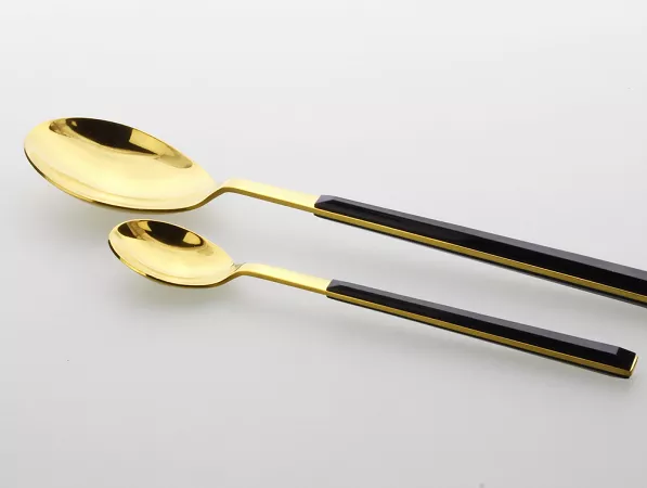 Komplet sztućców 24 cz. na 6 osób PINTI1929 - Sushi Anniversary Gold&Black (2.5 mm) - pudełko 23.17Z0.K091.K24