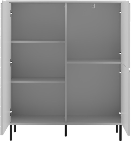 Komoda 102 cm do salonu MIVIO dwudrzwiowa biała