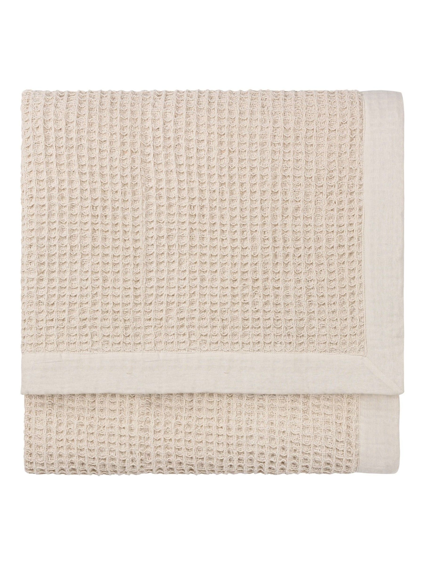 Yard Natural Canopy Waffle Textured 100% Cotton Throw