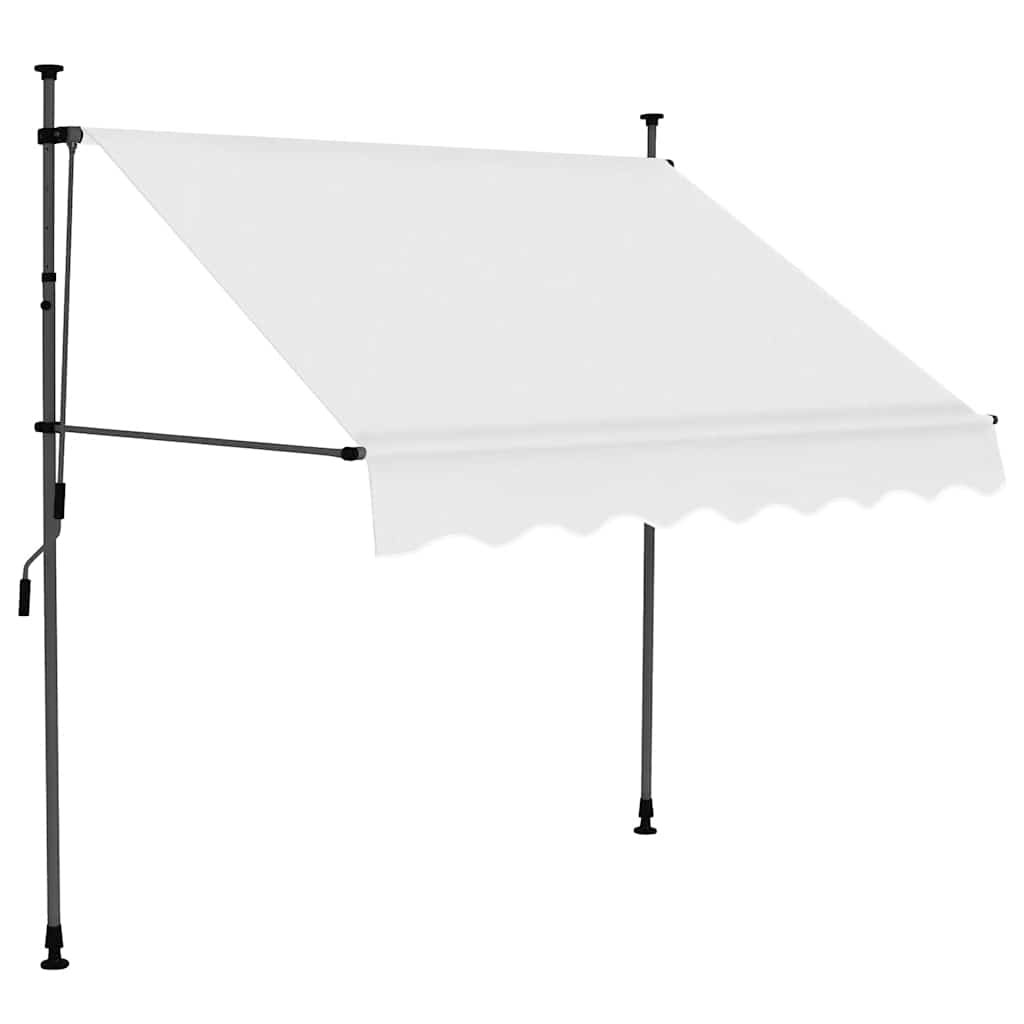 Markiza Balkonowa Tarasowa Ręcznie Zwijana Zadaszenie Ogrodowe LED 150 cm