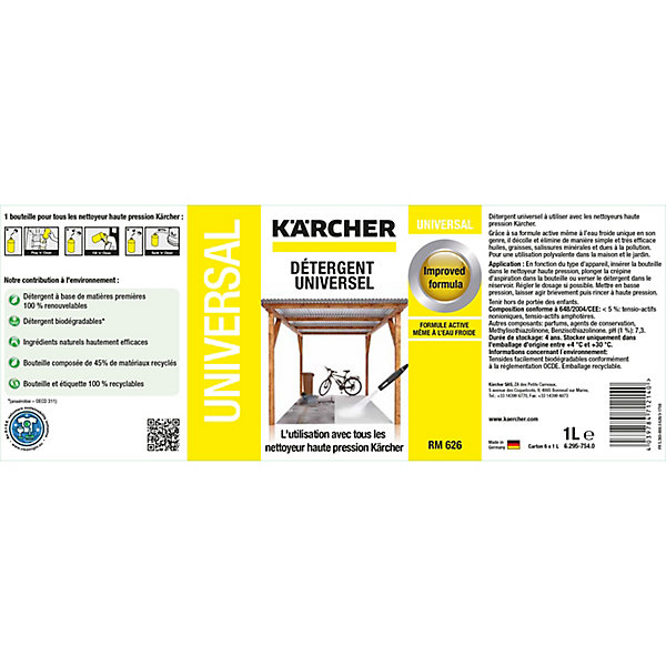 Détergent universel Karcher 1L pour surfaces multiples