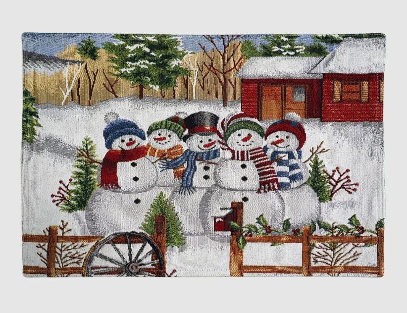 Tischset Schneemann Bunt