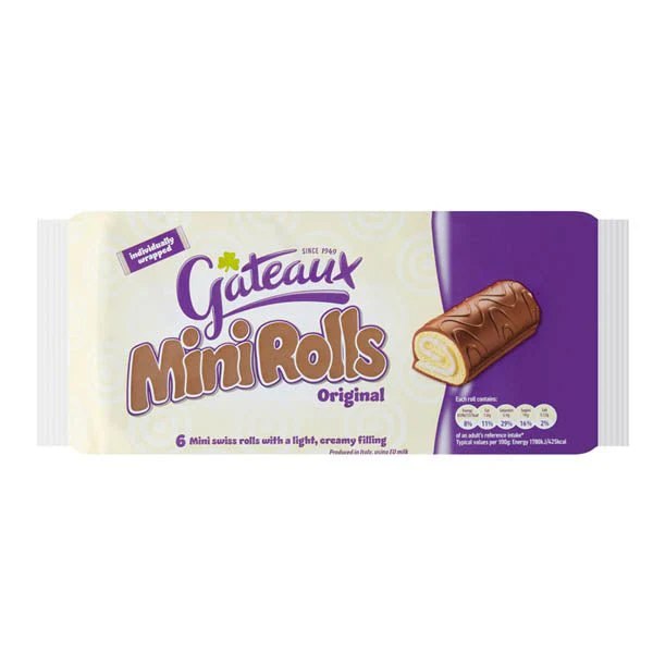 Gateaux Mini Rolls Original 37g 6 Pack