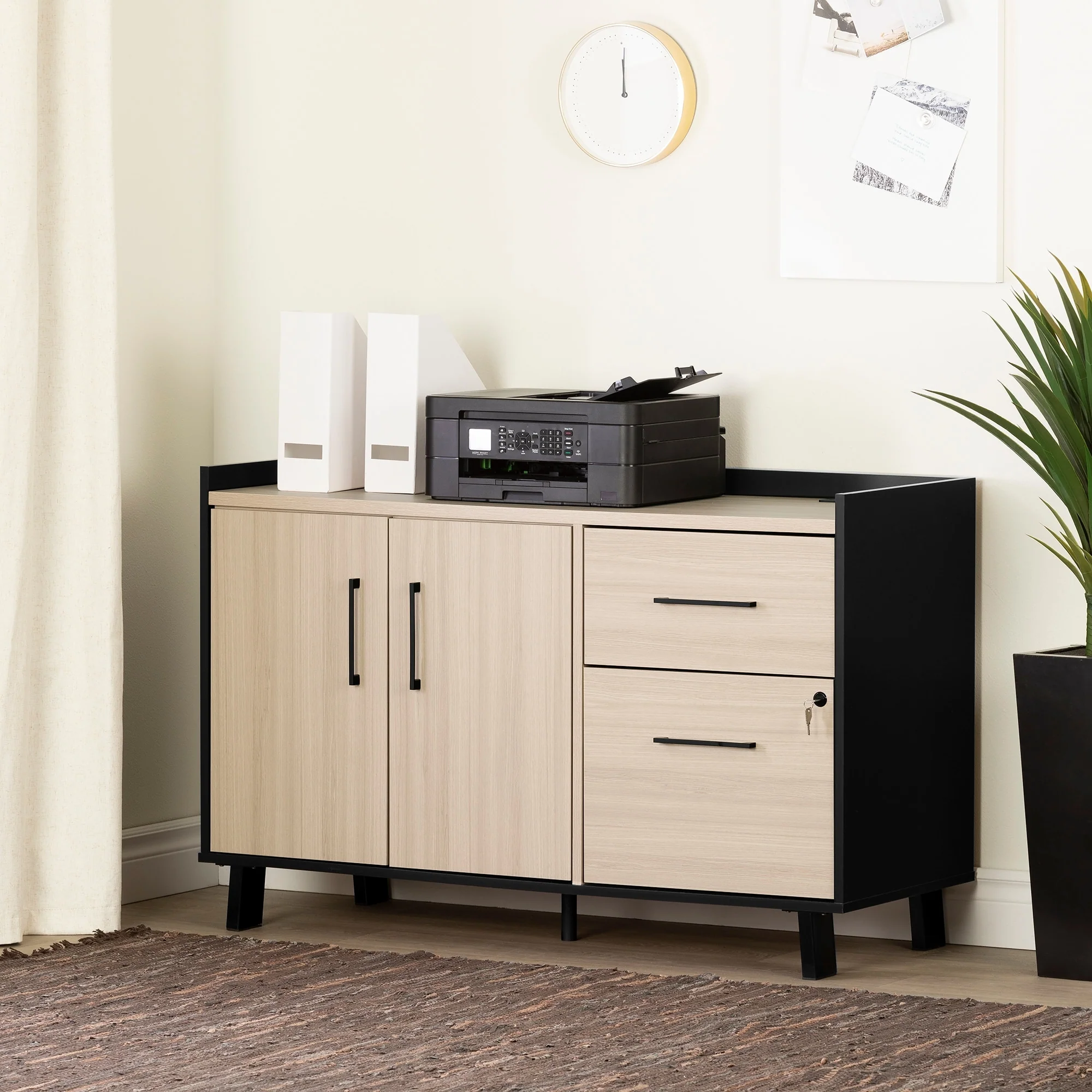 South Shore Kozack 2-drawer Credenza with Doors