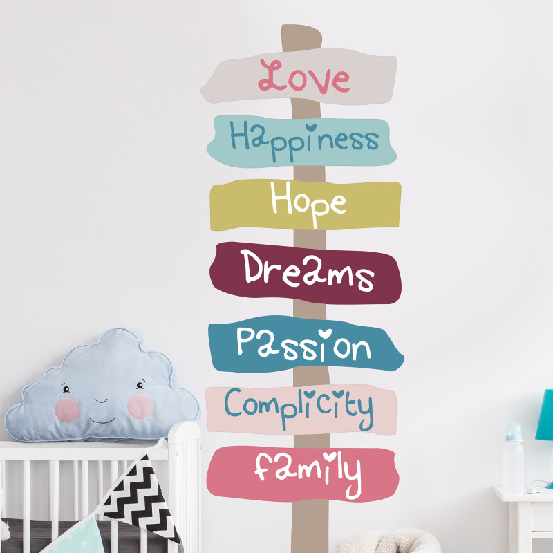 Sticker Panneau Love Rules 50 x 120 cm