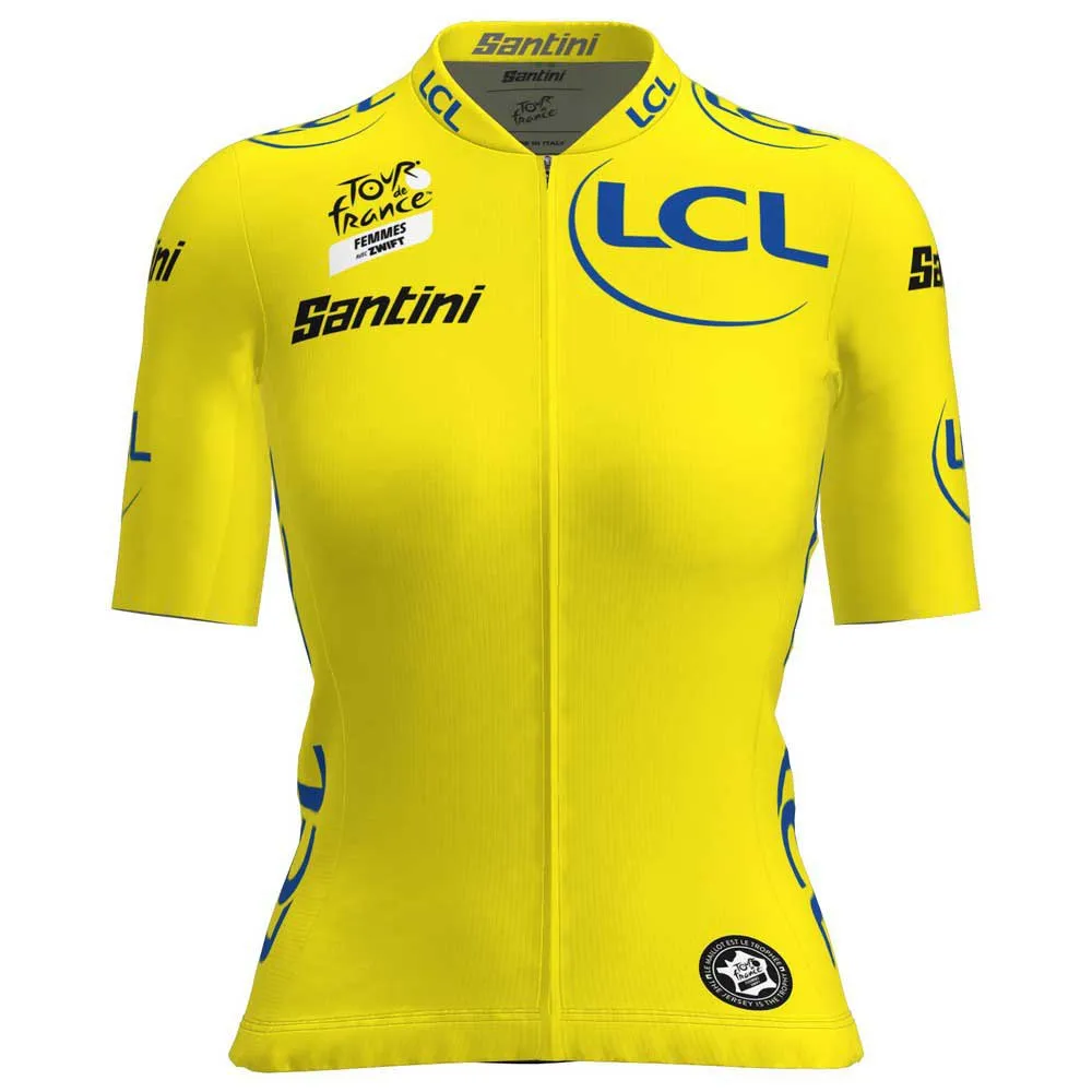 Santini Tour De France Femme Zwift Overall Leader short sleeve jersey