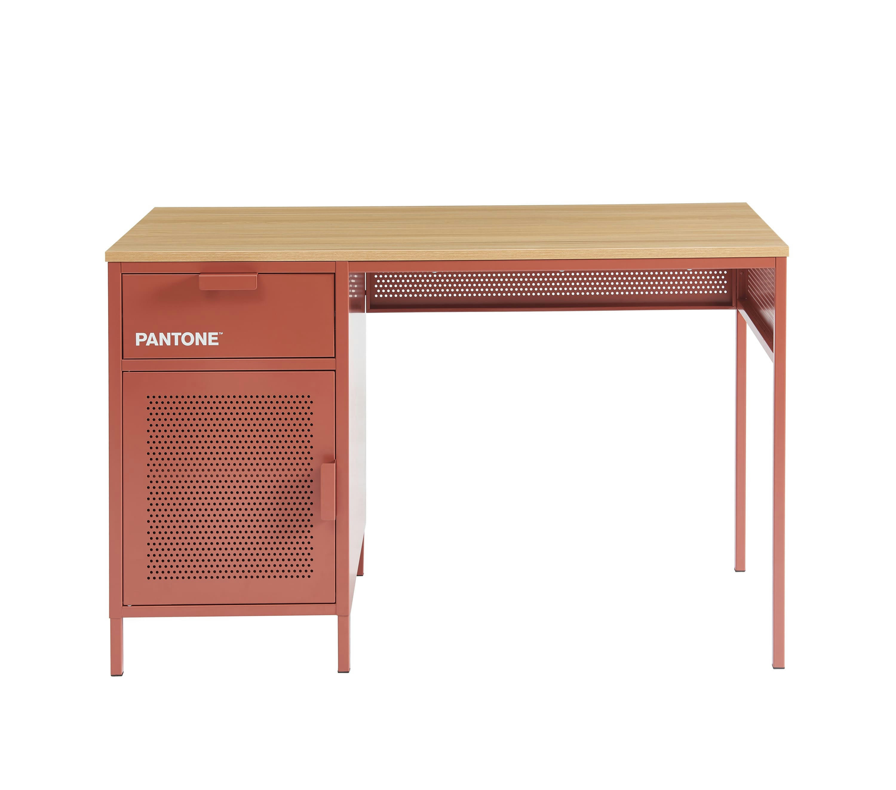 PANTONE - Bureau  métal terracotta 120cm