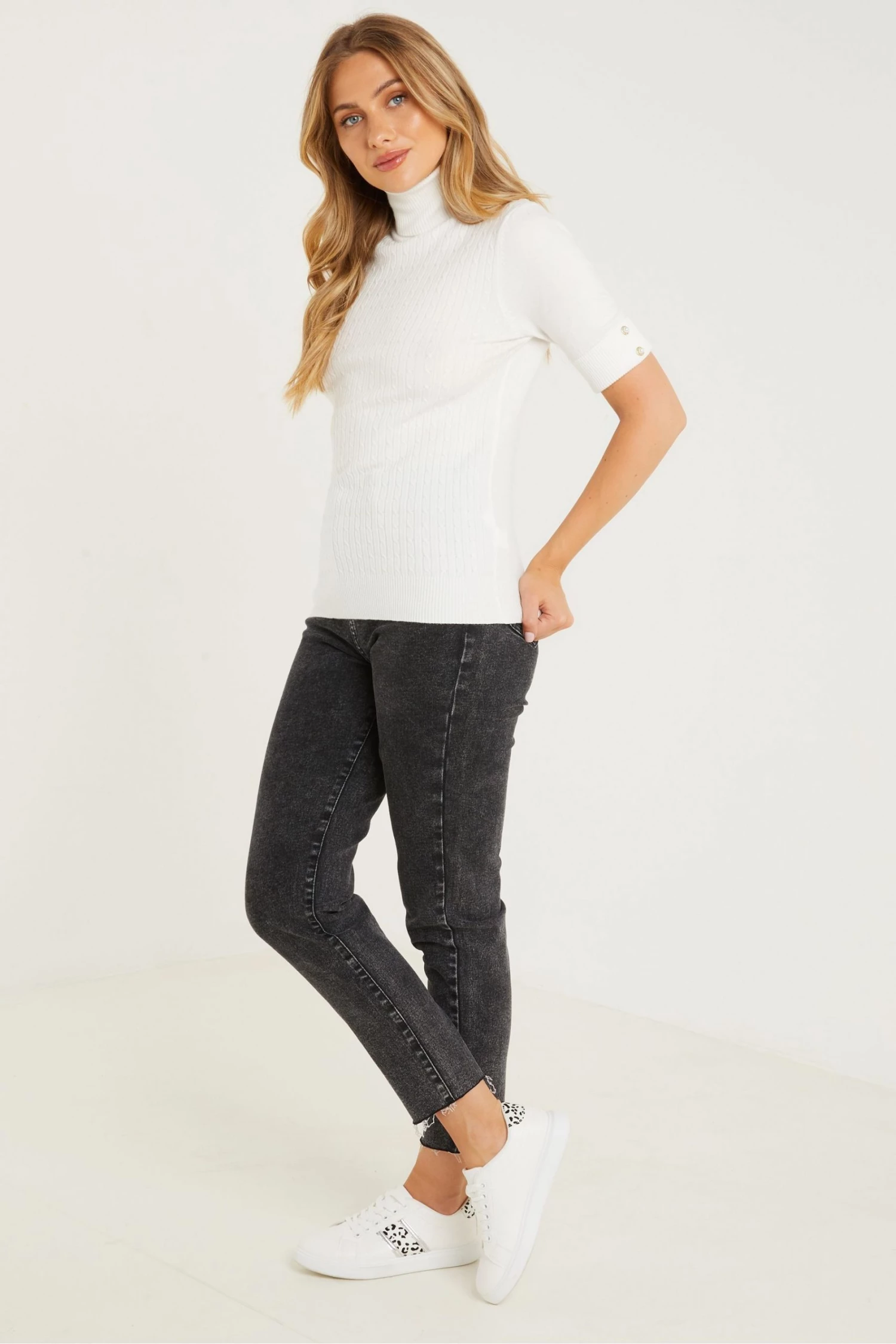 Quiz Cream Light Knit Jumper