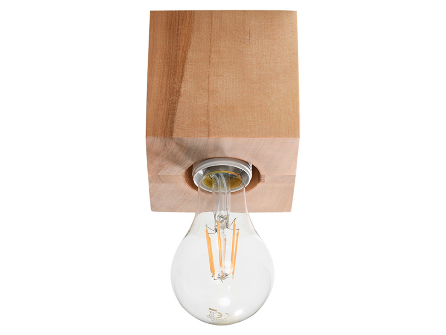 Lampa natynkowa Ariz drewniana brązowa