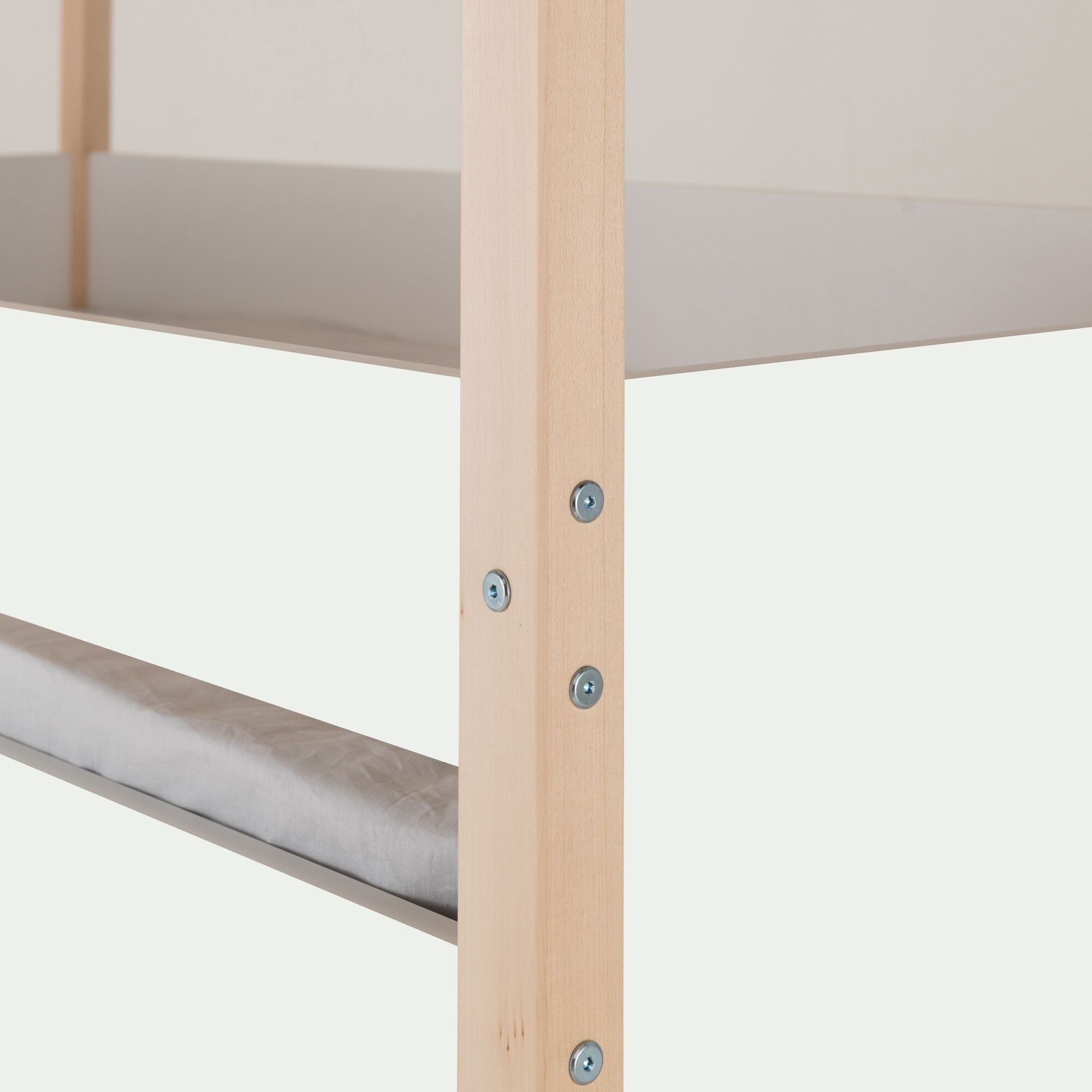 PILOTI - Lit cabane 1 place en bois 90x200 cm - blanc