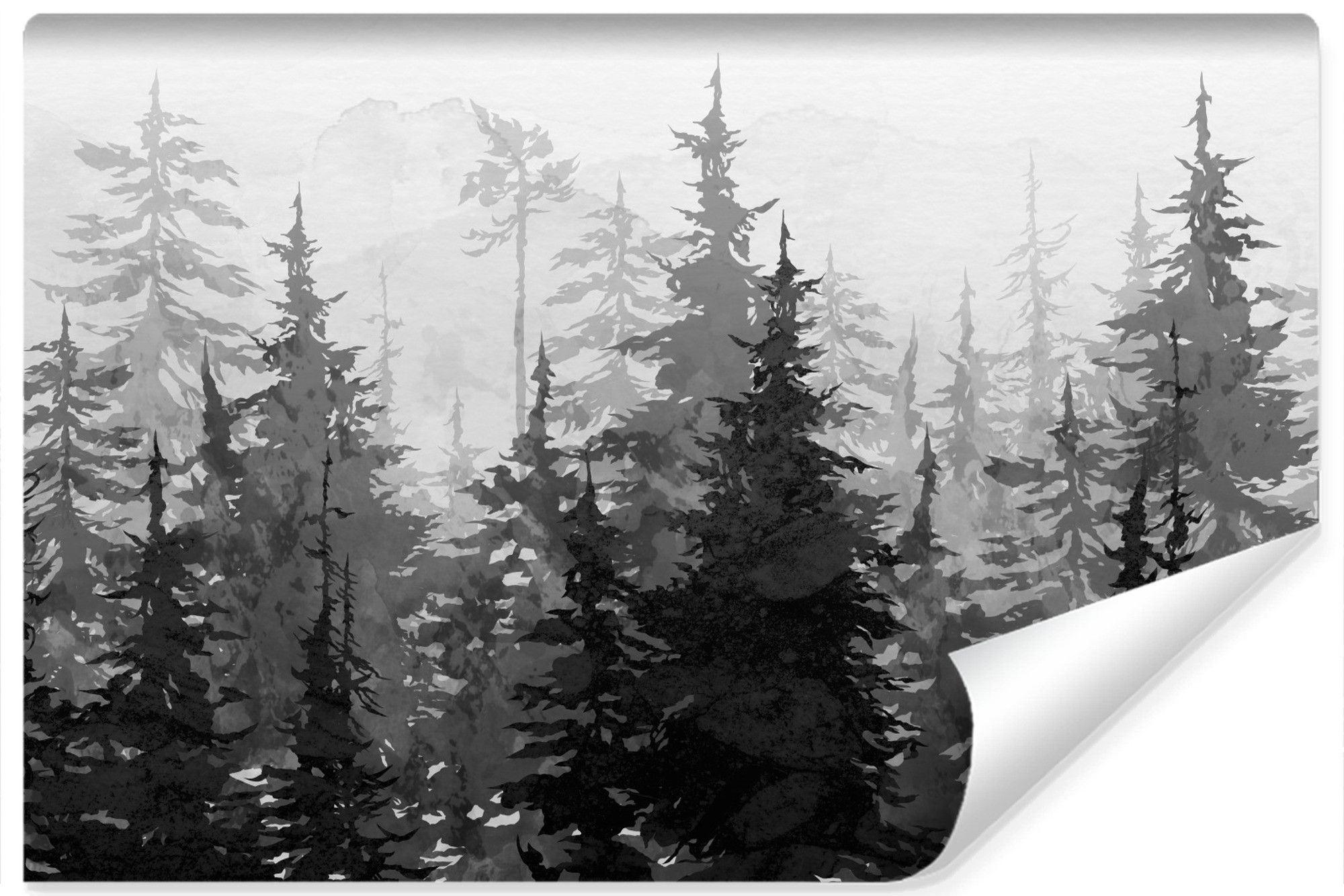 Fototapeta Do Sypialni Abstrakcyjny Las 90x60cm
