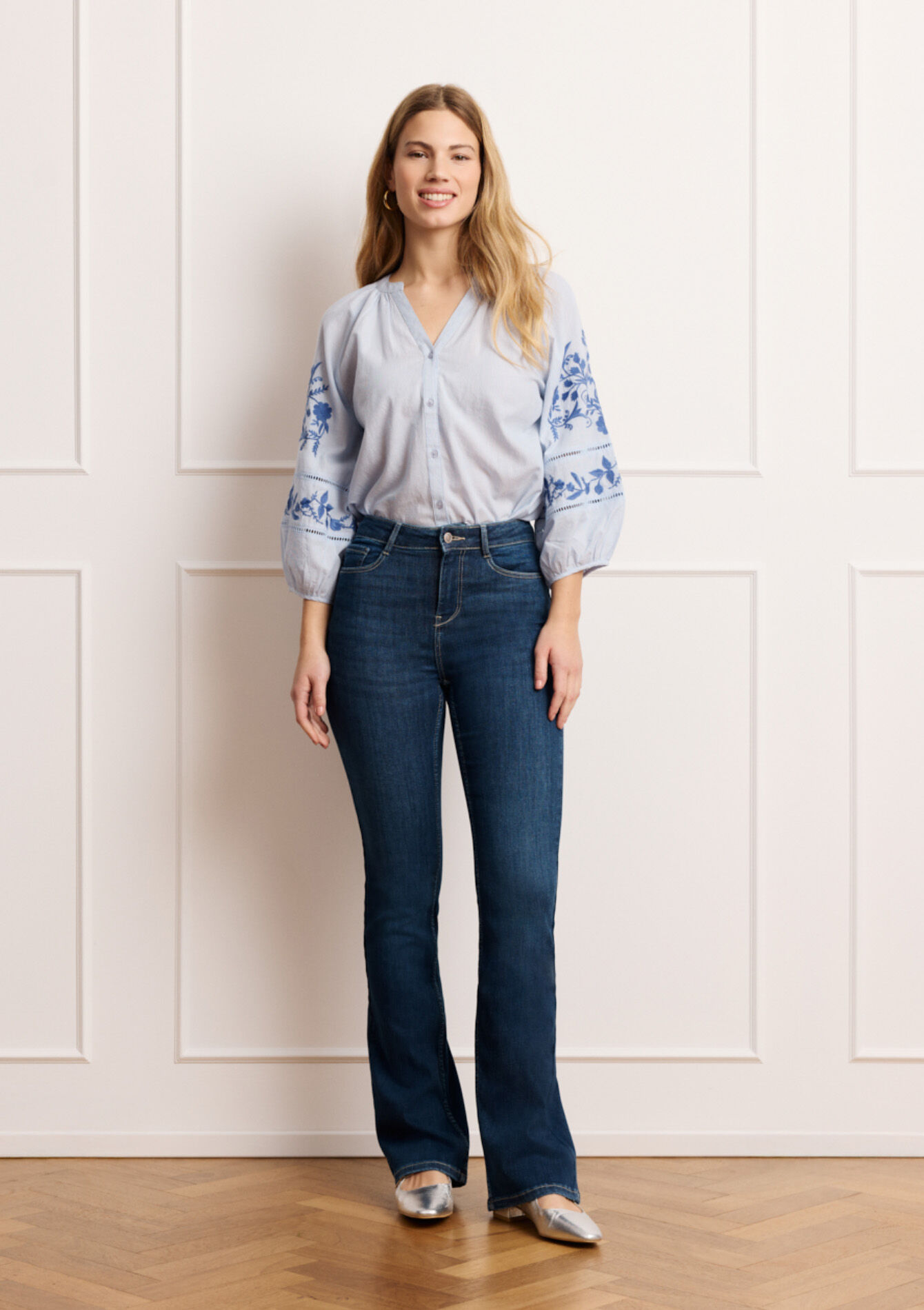 Bootcut jeans met hoge taille