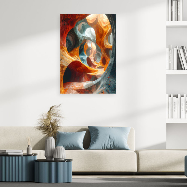Obraz do salonu biura, Abstrakcja organiczna struktury skalne 20x30