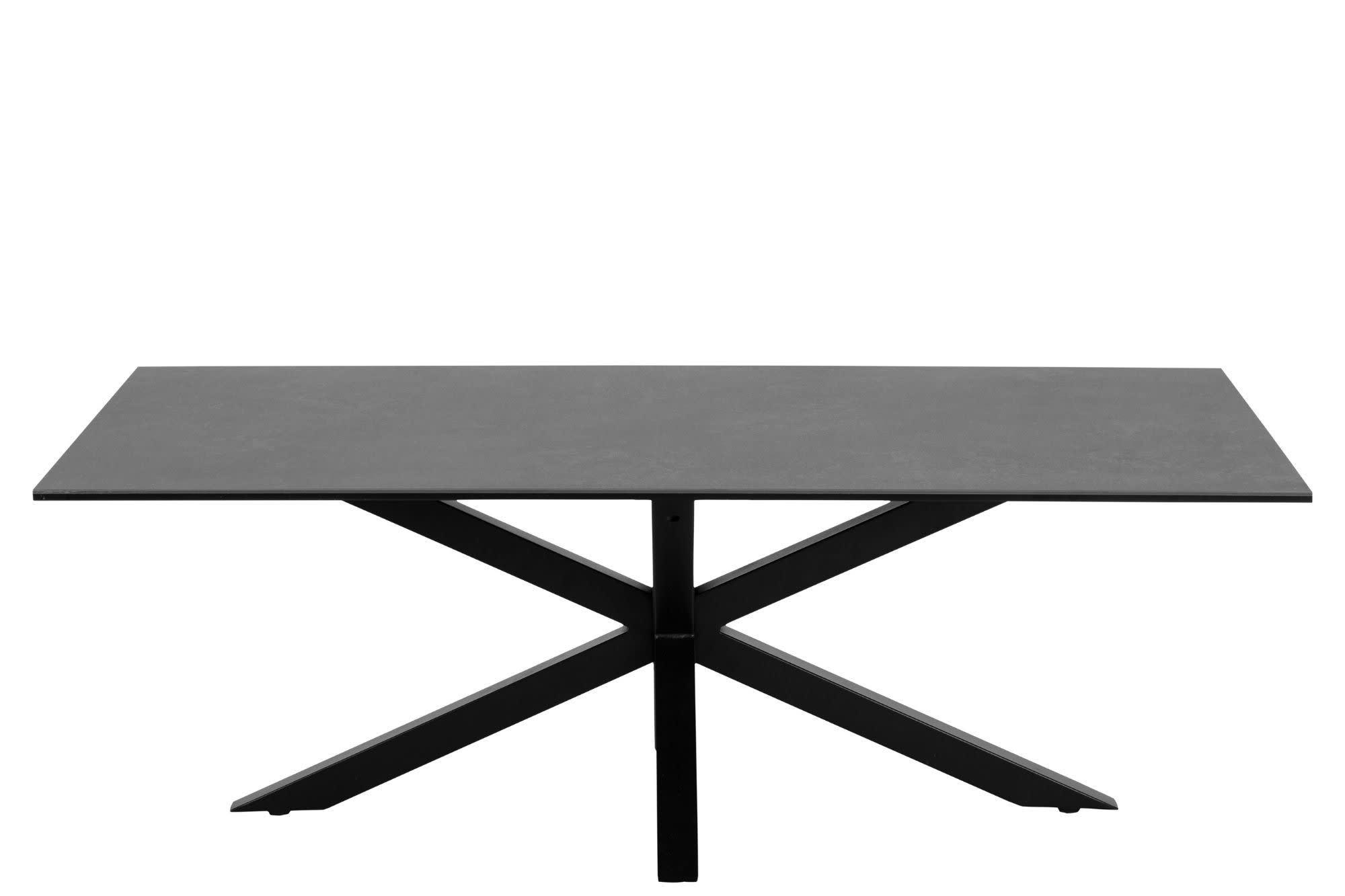 CHIPRE - Table basse rectangulaire en céramique et métal L130