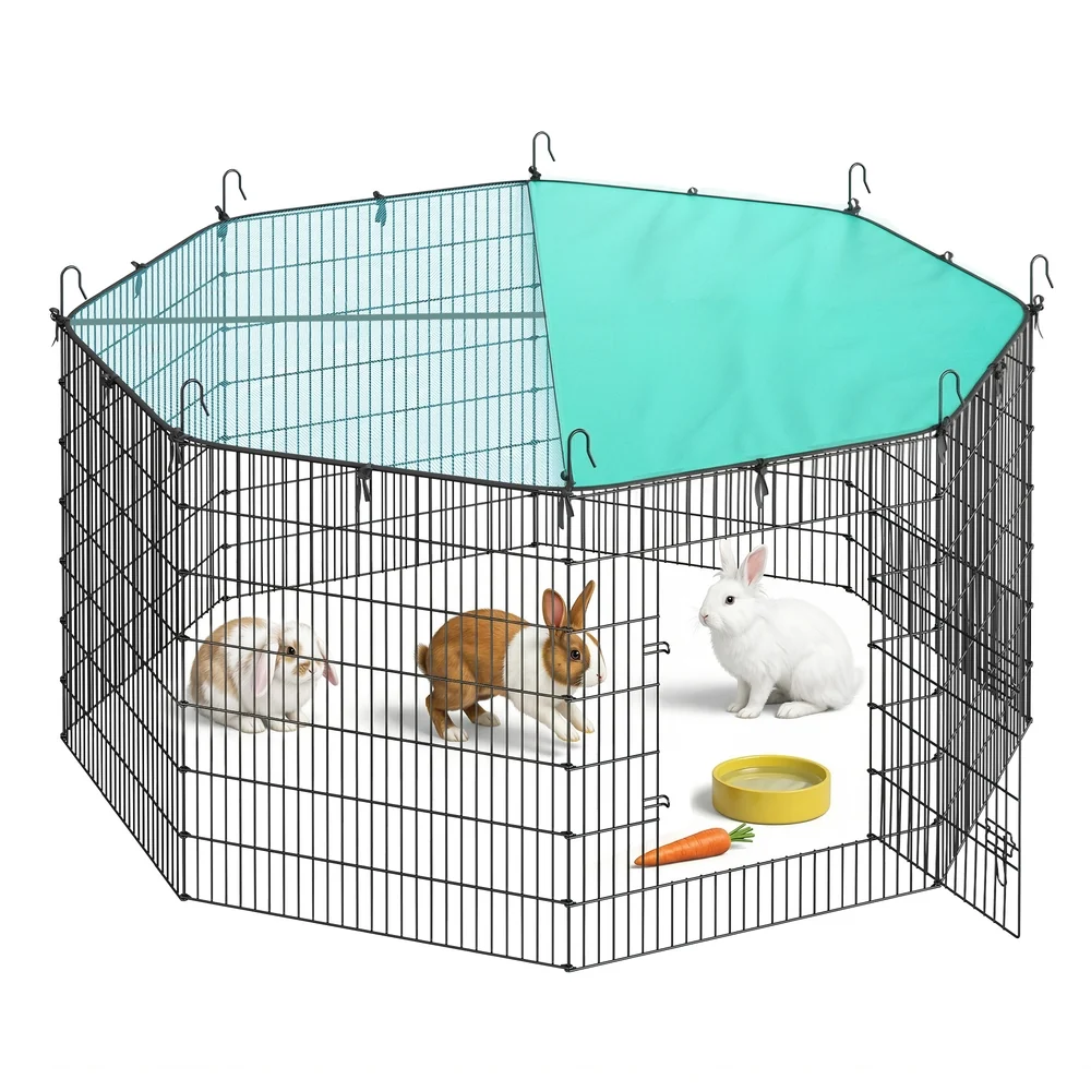Parc enclos pour petits animaux avec toit de protection