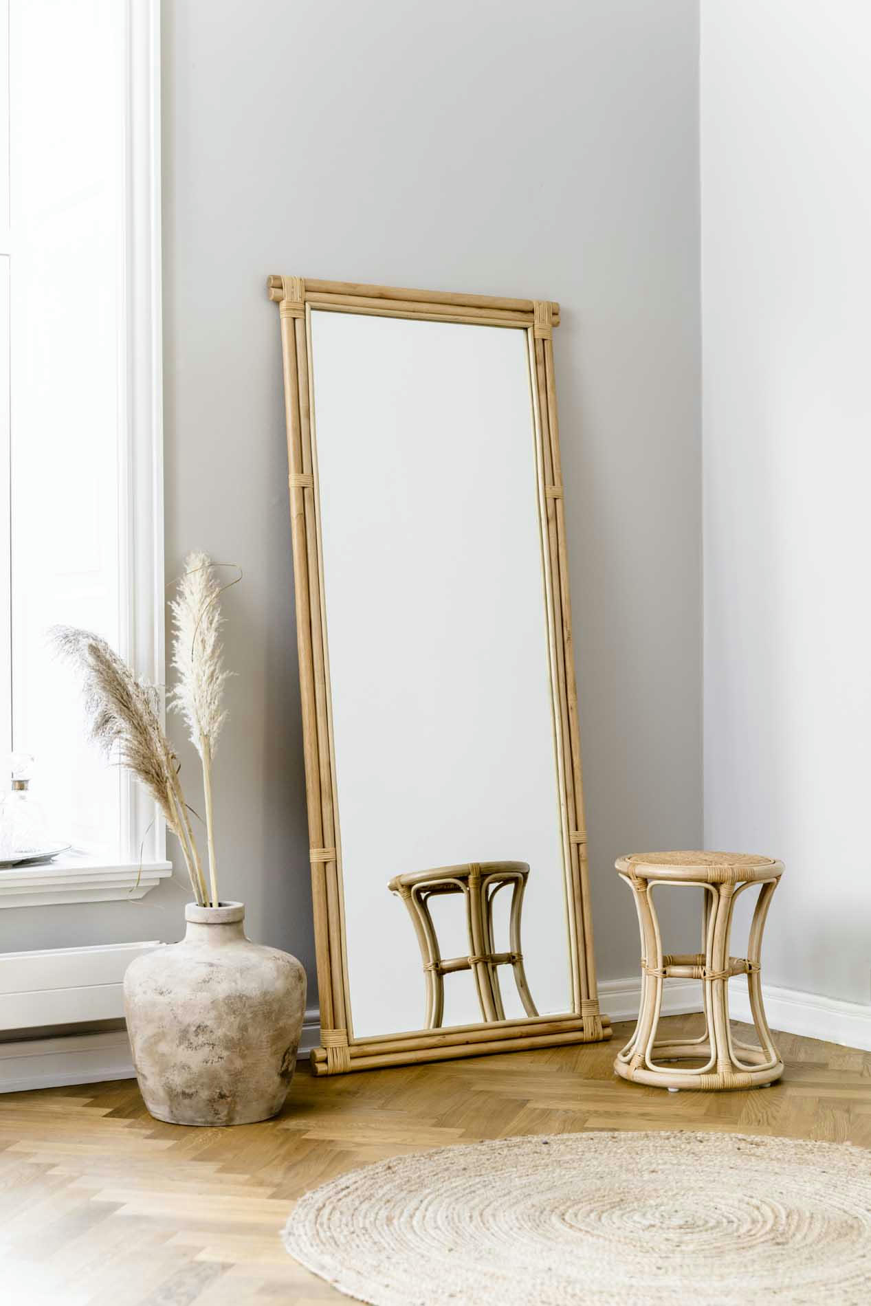 BELLA - Tabouret en rotin naturel