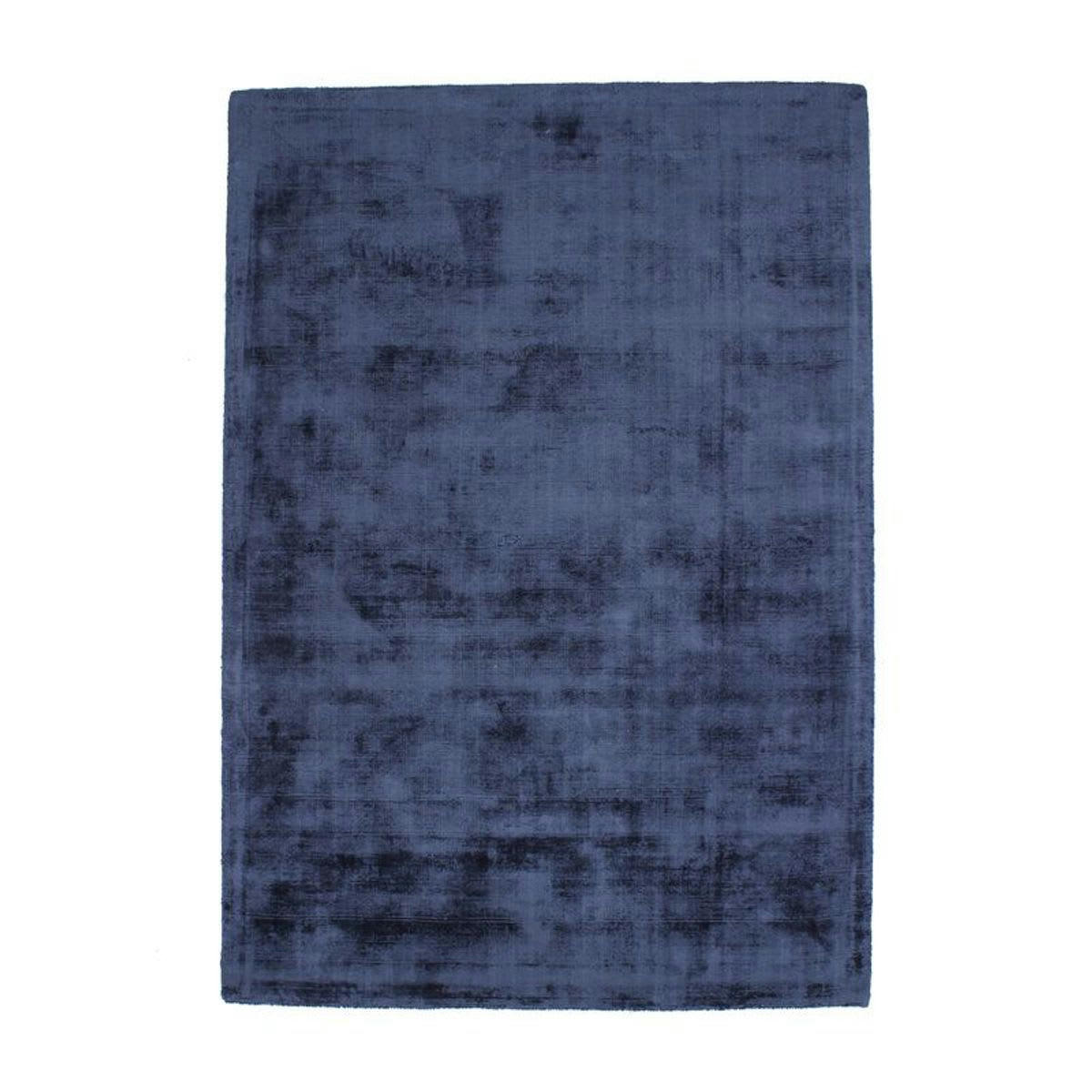 LUXURY - Tapis en viscose effet soyeux bleu foncé 120x170