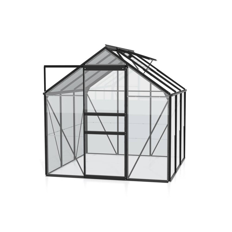 Serre en verre Venus noire 3,8 m² VITAVIA