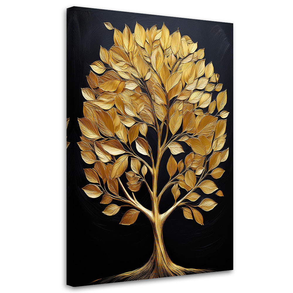 Feeby Obraz na płótnie, Złote Drzewo Miłości Glamour 40x60