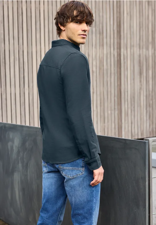 Hemd mit Piqué Struktur