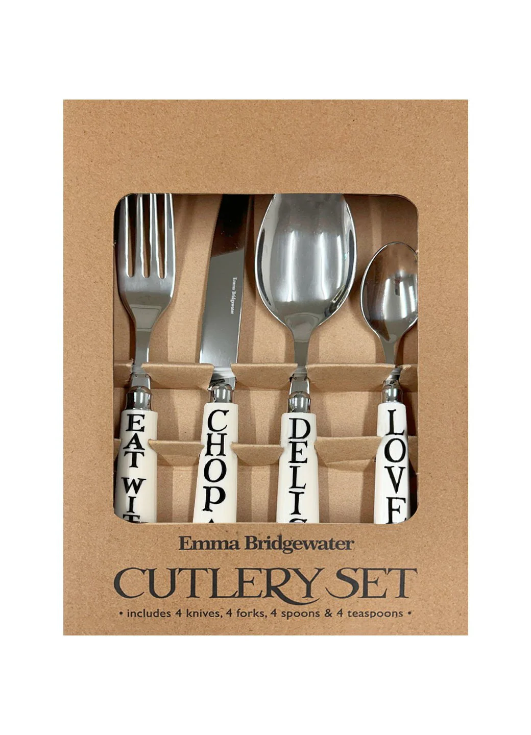 Black Toast Set Of 16 Cutlery