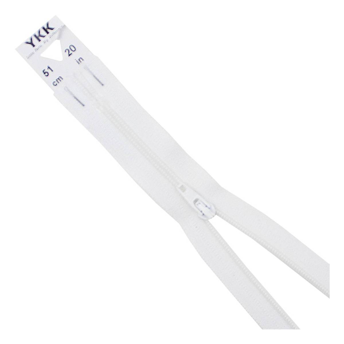 YKK White Dress and Skirt Zip 51cm
