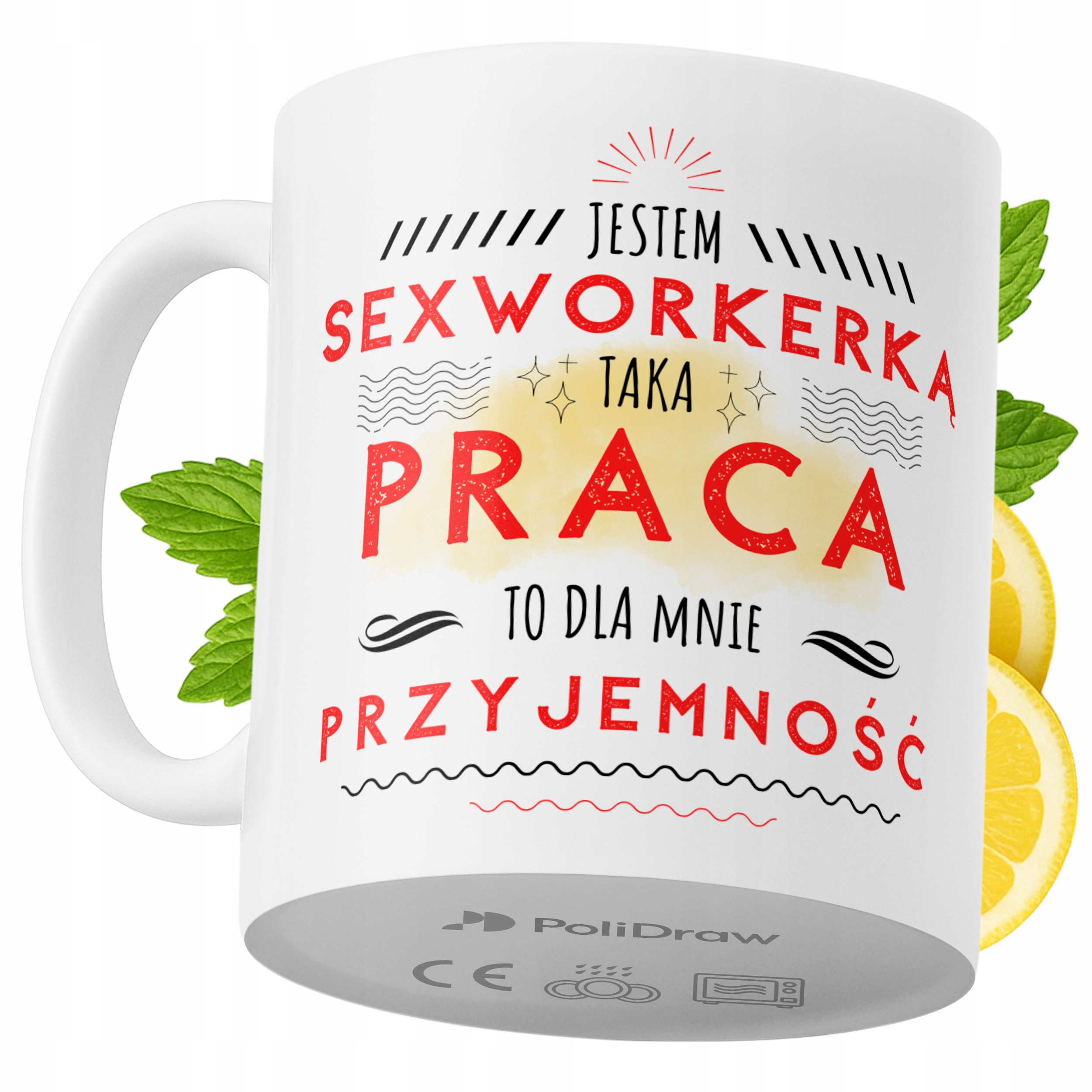 Kubek Dla Sexworkerki na Prezent z Nadrukiem ze Zdjęciem 330 ml PoliDraw
