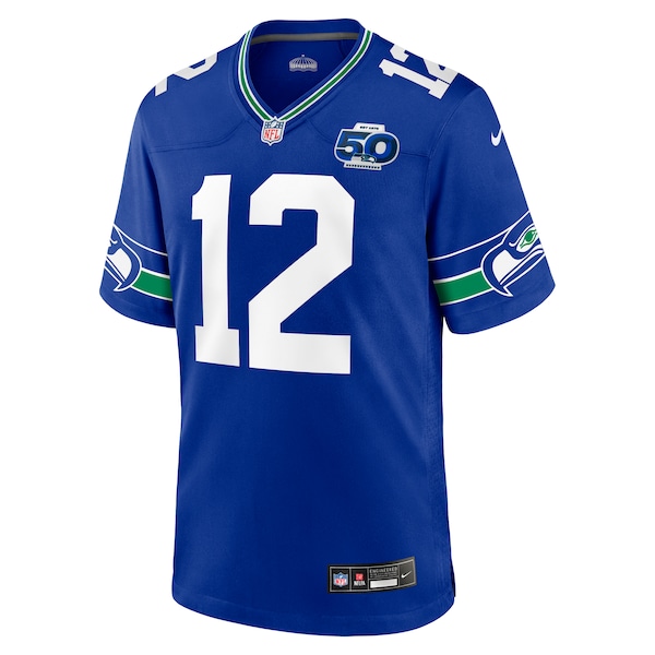 12s Seattle Seahawks Nike Alternate 50th Season Game Jersey - Royal