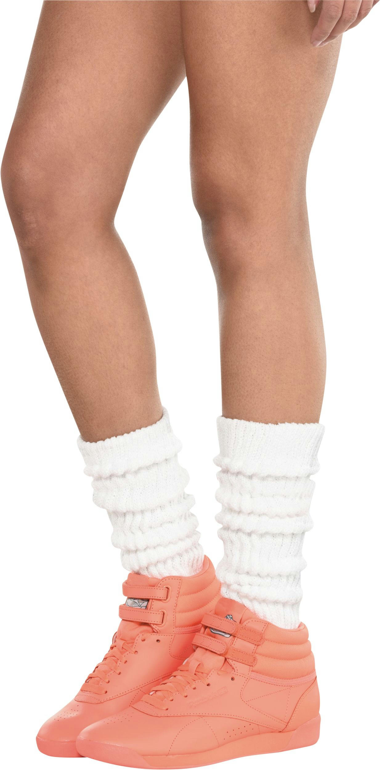 Adult Slouchy Ankle Socks, White, One Size, Wearable Costume Accessory for Halloween