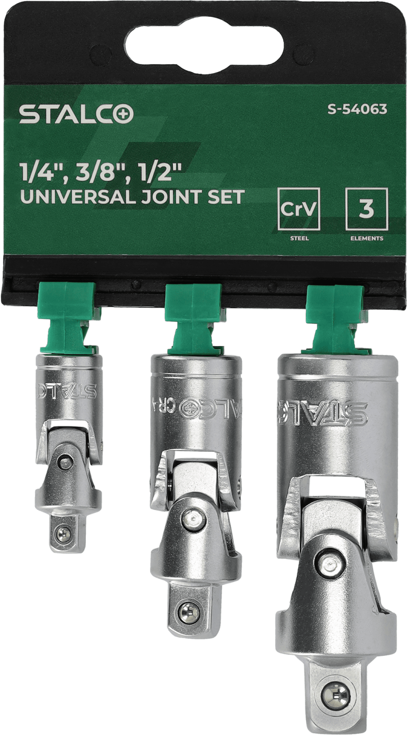 Zestaw przegubów uniwersalnych 1/4” 3/8” 1/2” STALCO S-54063